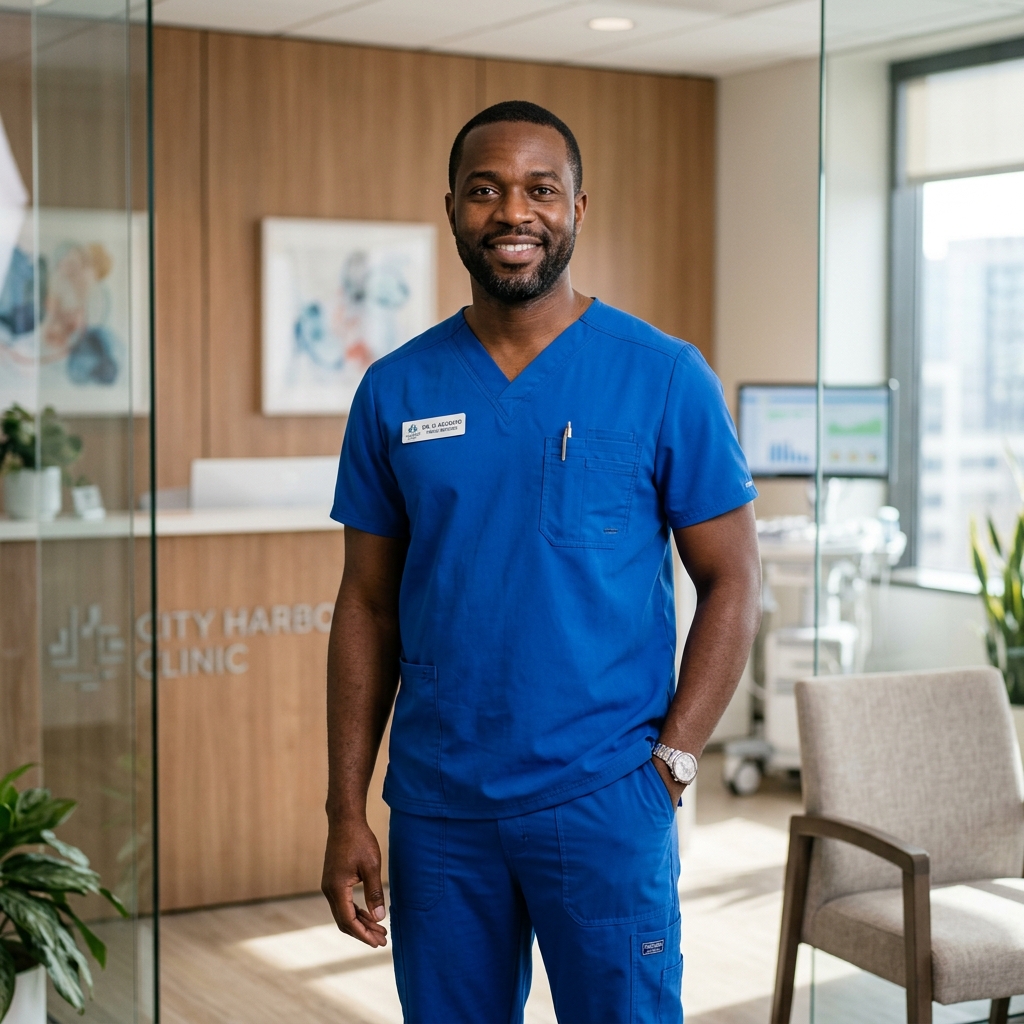 Men's Utility V-Neck Scrub Top